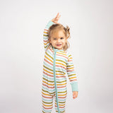 Striped Bamboo Baby Pajamas - Spring Stripes Convertible by Emerson and Friends
