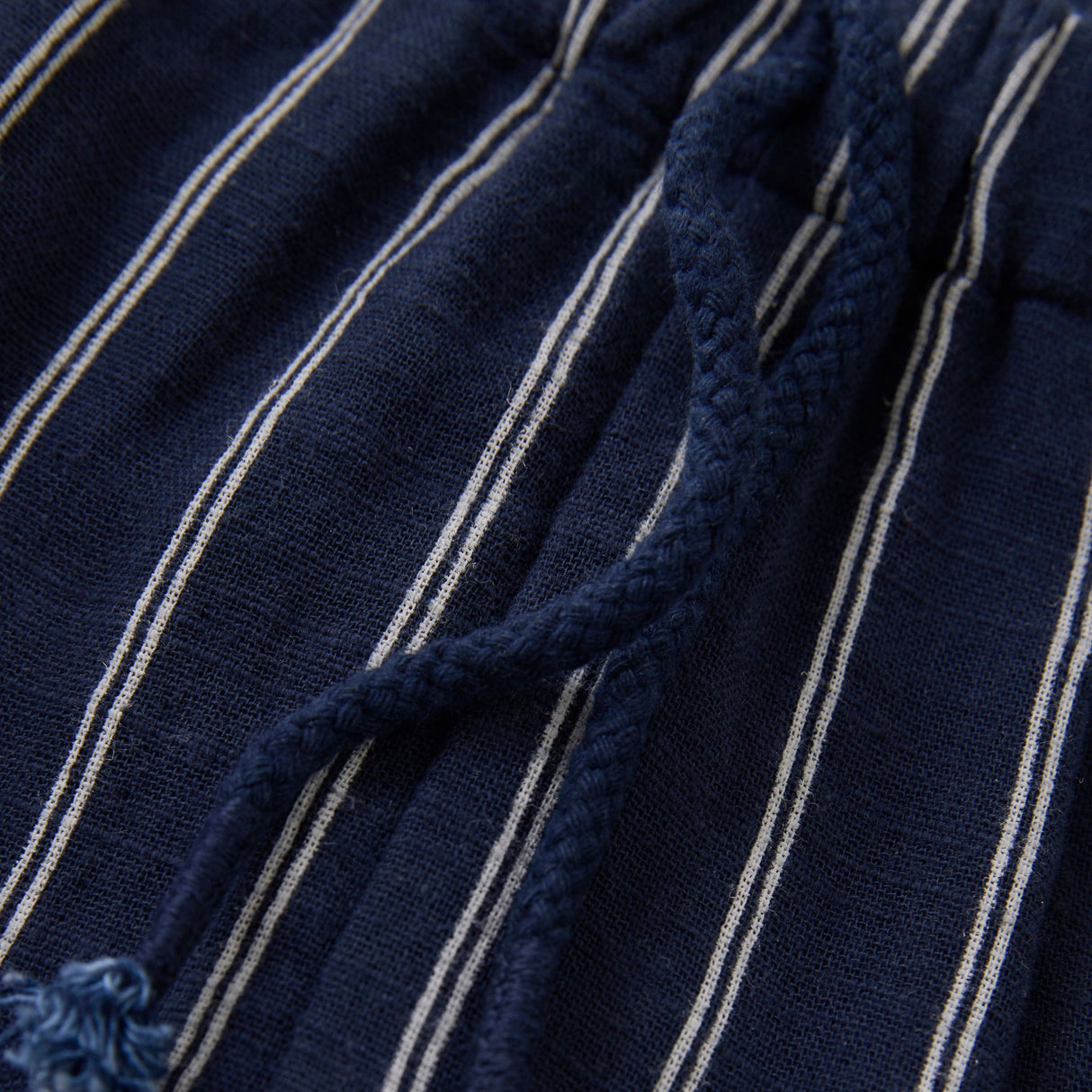 Baby Boys Cotton Woven Pant in Blue Stripes by Minymo