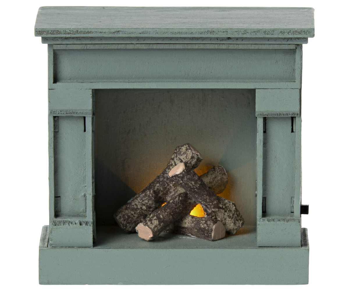 Fireplace, Mouse - Blue by Maileg