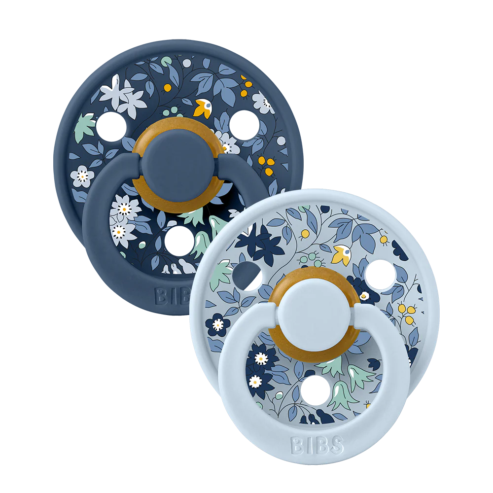 BIBS x LIBERTY Colour 2 Pack Chamomile Lawn - Baby Blue Mix by BIBS