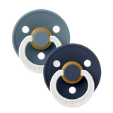 Colour GLOW Pacifiers 2 Pk- Petrol/Deep Space by Bibs