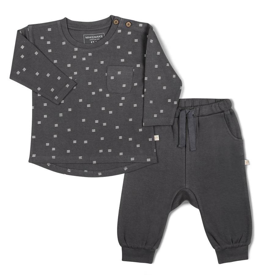 Organic Long Sleeve Tee & Pant Set -Tribe by makemake