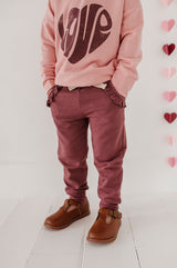 Girl's Joggers- Rose Brown by Babysprouts