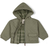 Organic Quilted Hooded Jacket - Olive by Makemake