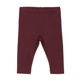 Baby Sweat Leggings - Tawny Port by Minymo