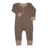 Organic Button Romper - Houndstooth by Makemake