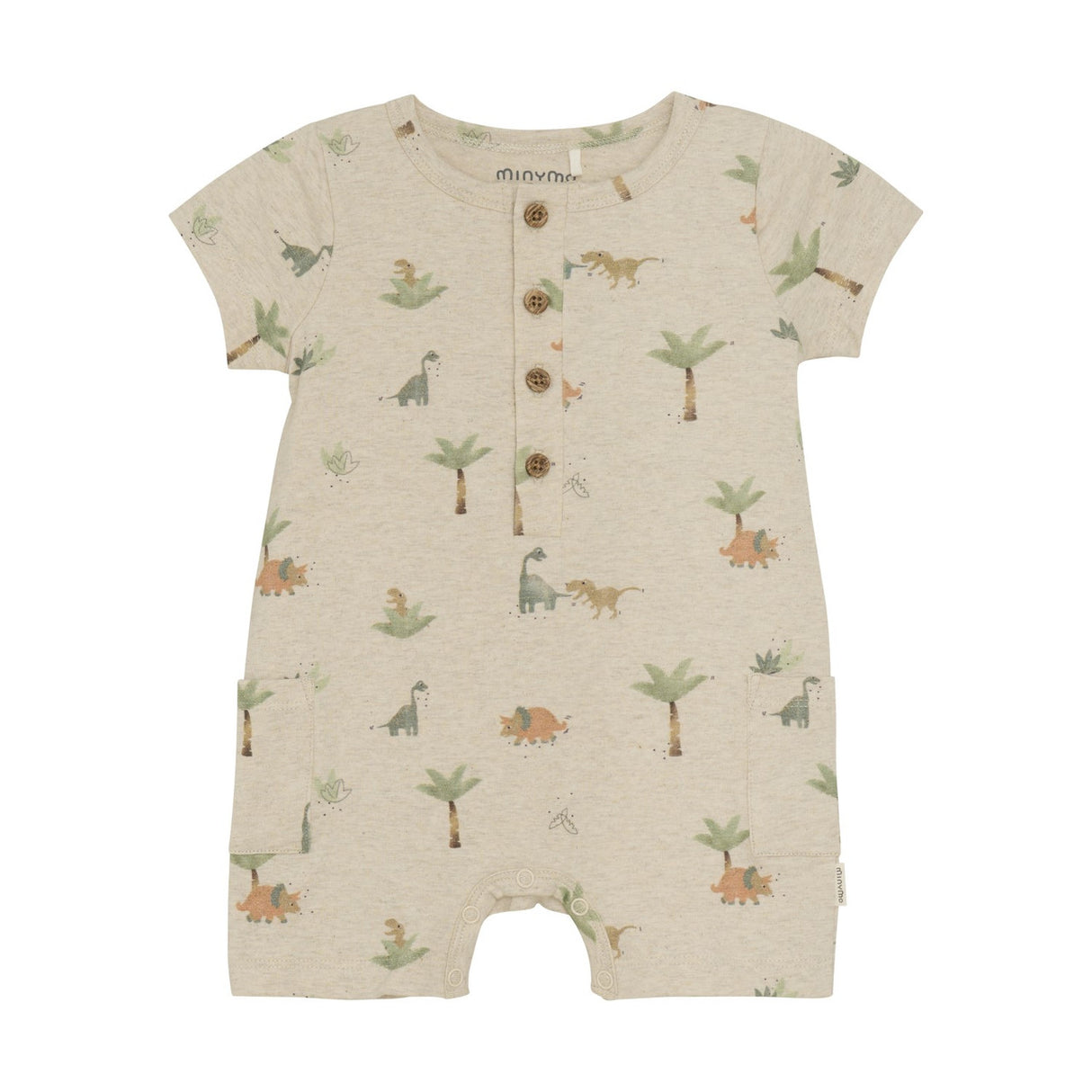 Infant/kid Boy Suit Ss Aop- Dinos by Minymo