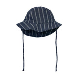 Cotton Sunhat in Navy Stripe by Minymo
