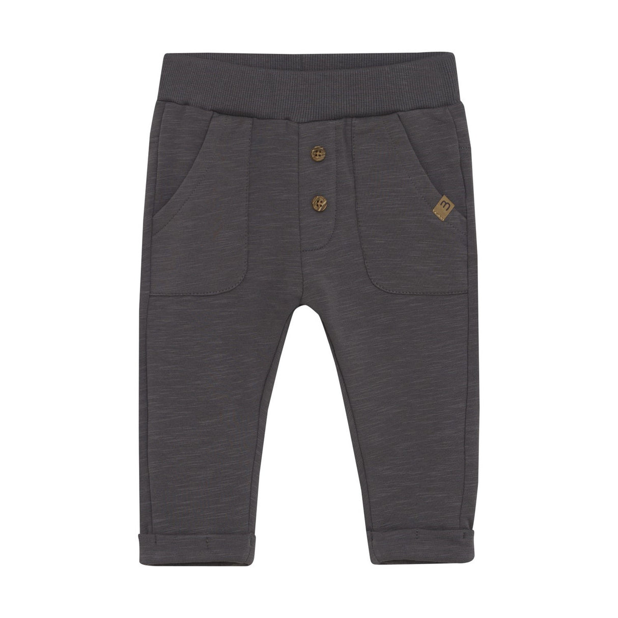 Baby Boy Sweatpant- Dark Dull Grey by Minymo