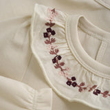 Long Sleeve Bodysuit in Sandshell by Minymo