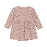 Long Sleeve Girls Dress- Misty Rose by Minymo