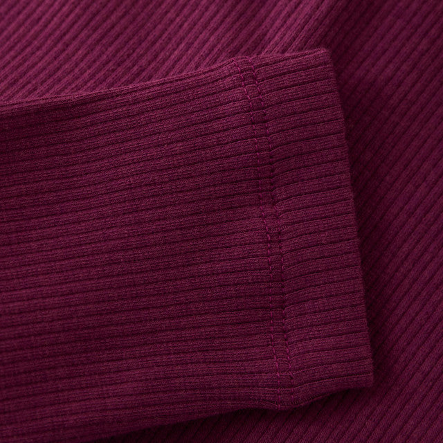 Ribbed Leggings in Raspberry Coulis by Minymo
