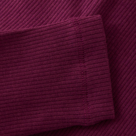 Ribbed Leggings in Raspberry Coulis by Minymo