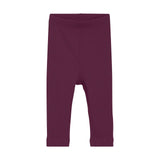 Ribbed Leggings in Raspberry Coulis by Minymo
