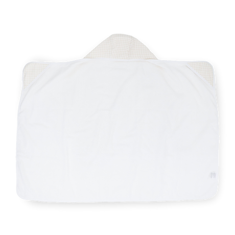 Toddler Hooded Towel - Tan Gingham by Little Unicorn