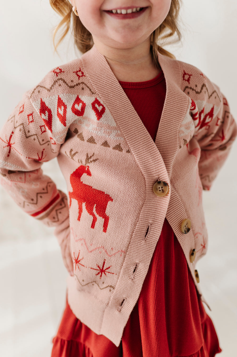 Jacquard Christmas Knit Sweater- Reindeer by Babysprouts
