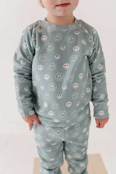 Boy's Raglan Sweatshirt- Heart Eyes by Babysprouts