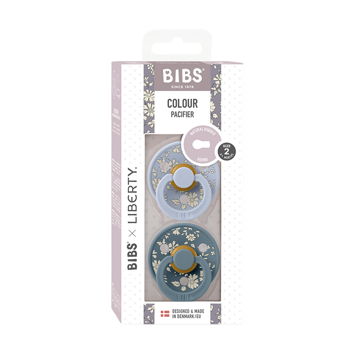 BIBS x LIBERTY Colour 2 Pack Capel - Dusty Blue Mix