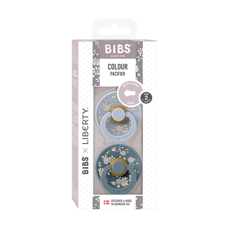 BIBS x LIBERTY Colour 2 Pack Capel - Dusty Blue Mix