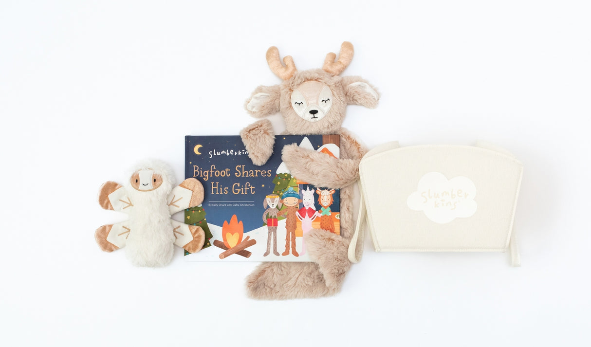 More the Merrier Holiday Set: Ibex Snuggler + Drgnfly + Book by Slumberkins