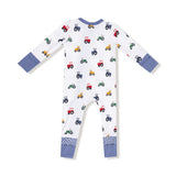 2 Way Zipper Romper- Mini Tractors by Angel Dear