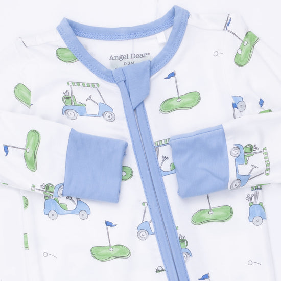 Convertible Romper- Golf Carts Blue by Angel Dear