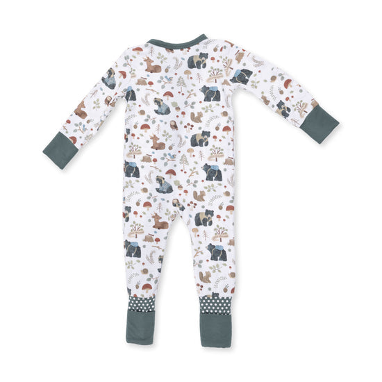 Convertible Romper- Southern Woodland Animals Green by Angel Dear