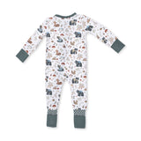 Convertible Romper- Southern Woodland Animals Green by Angel Dear