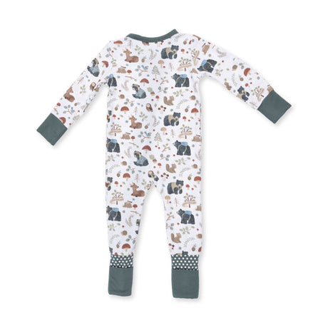 Convertible Romper- Southern Woodland Animals Green by Angel Dear