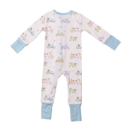 2-Way Zipper Romper - Bikes Pink by Angel Dear
