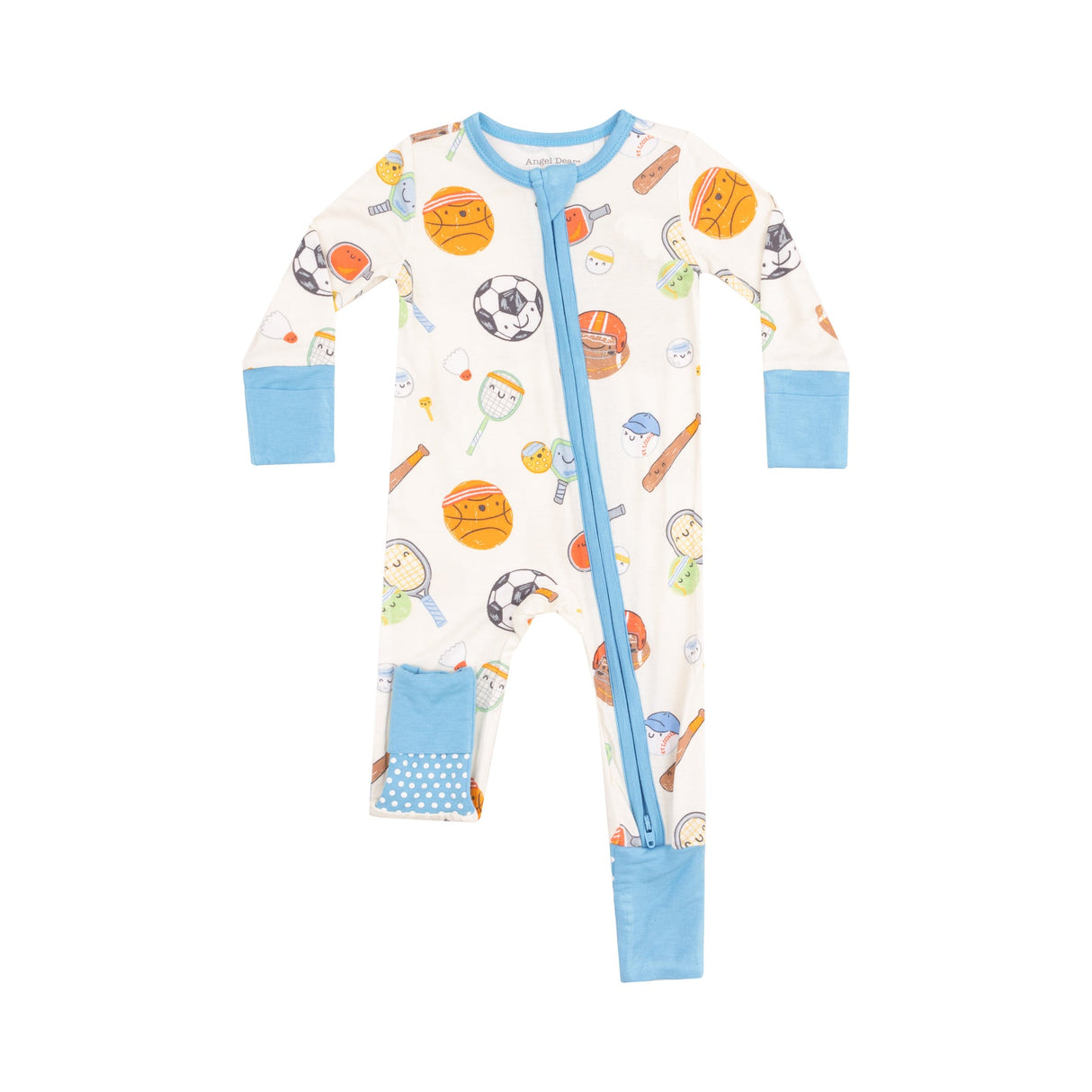 2 Way Zipper Romper - Sports Ball Friends by Angel Dear