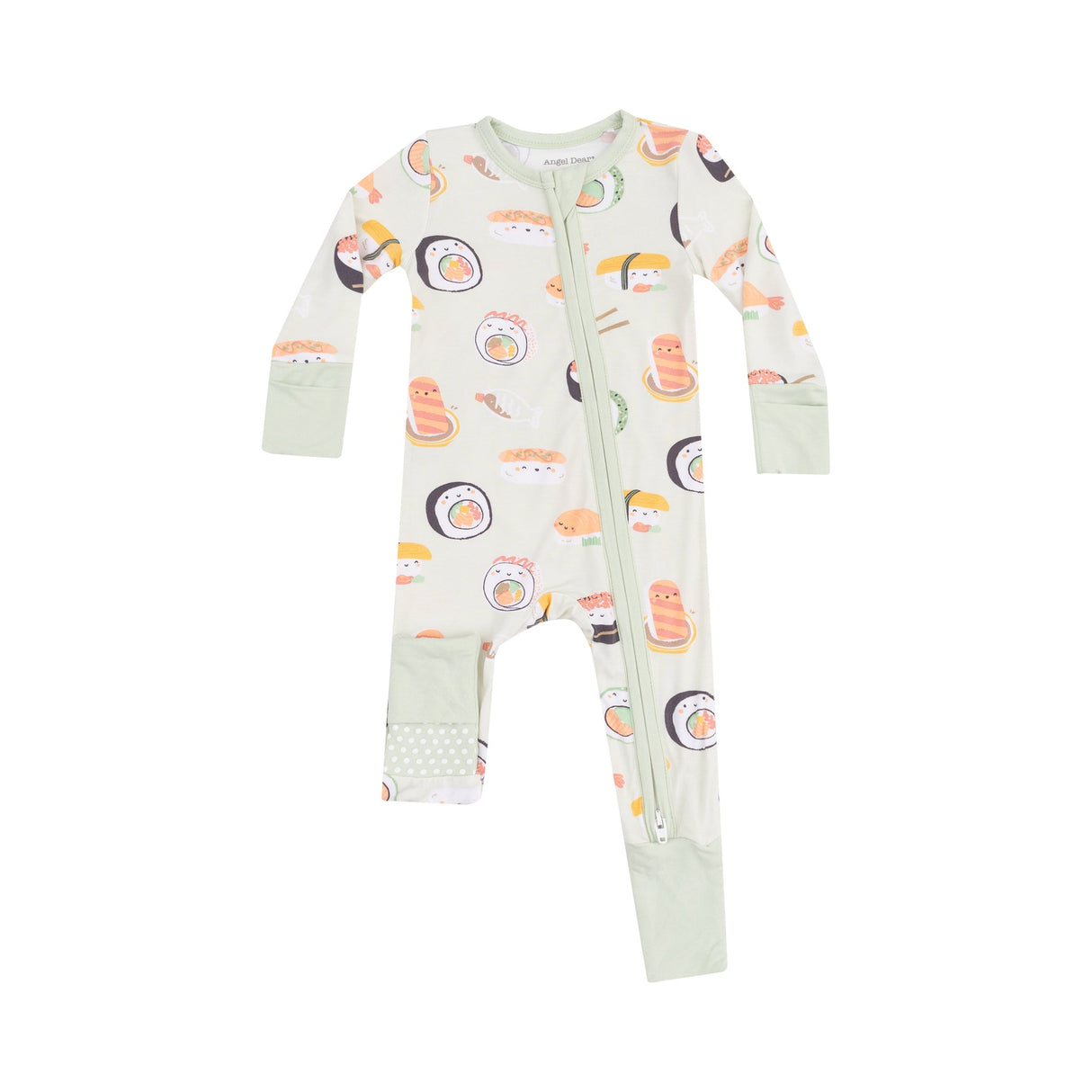 2 Way Zipper Romper - Sushi Green by Angel Dear