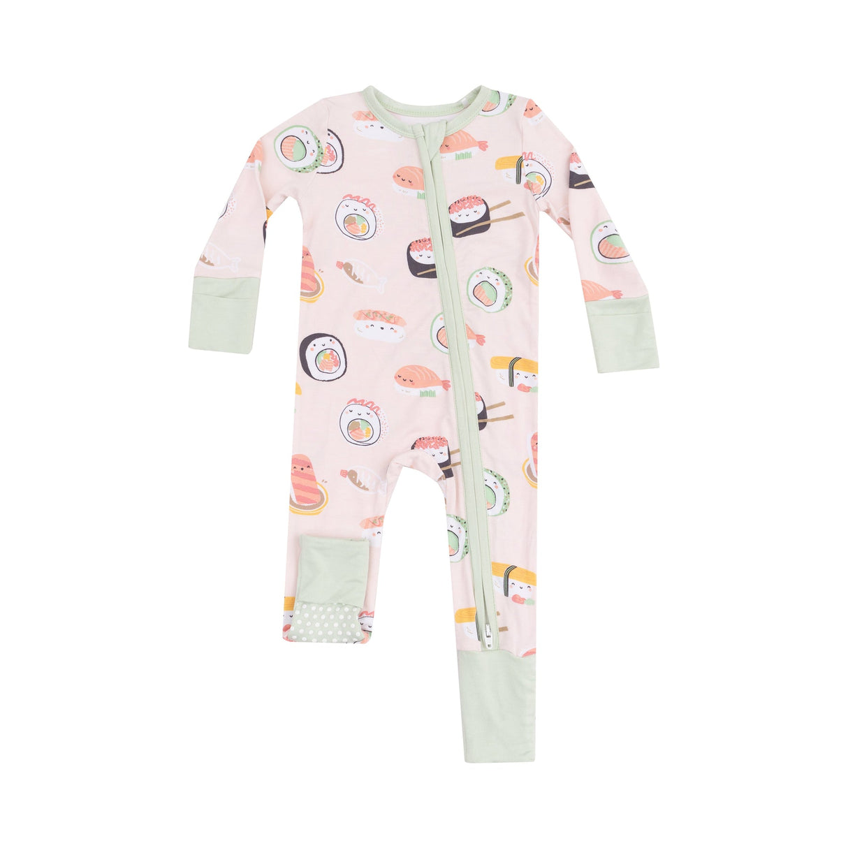 2 Way Zipper Romper - Sushi Pink by Angel Dear