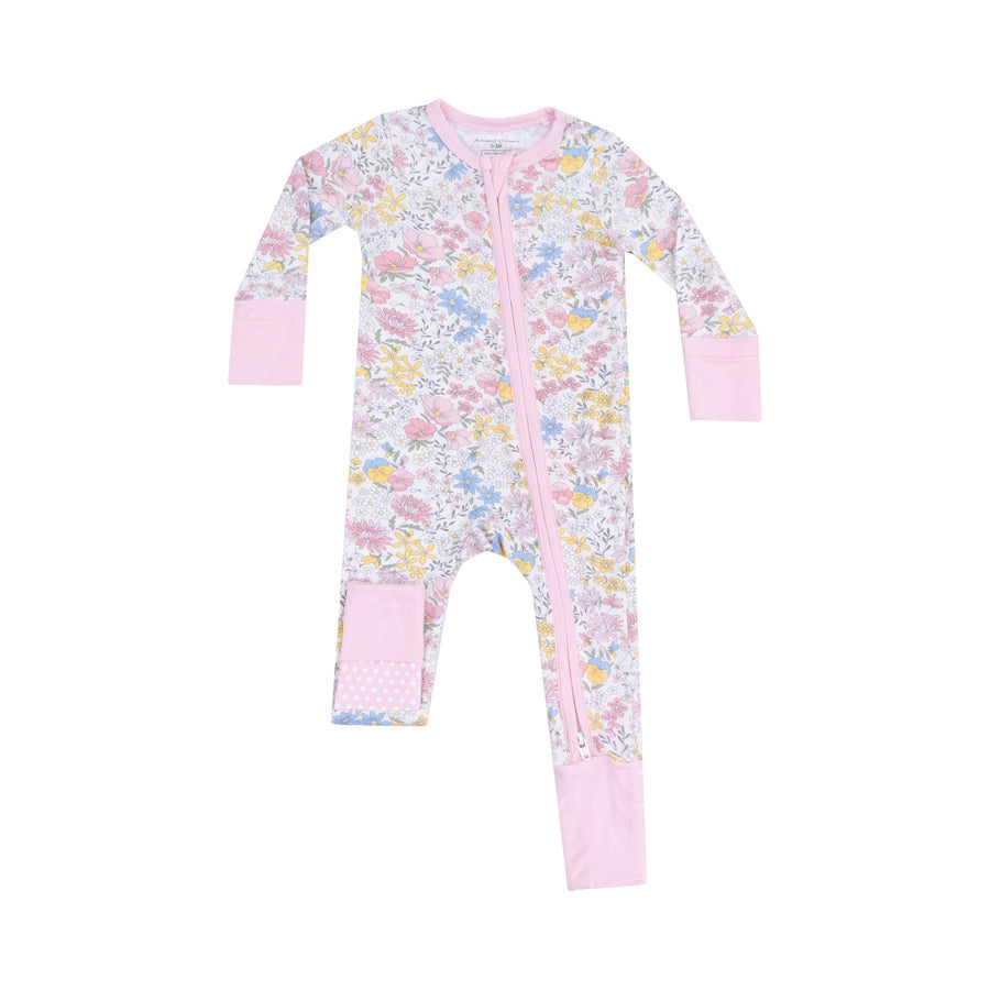 2 Way Zipper Romper - Viola Floral by Angel Dear
