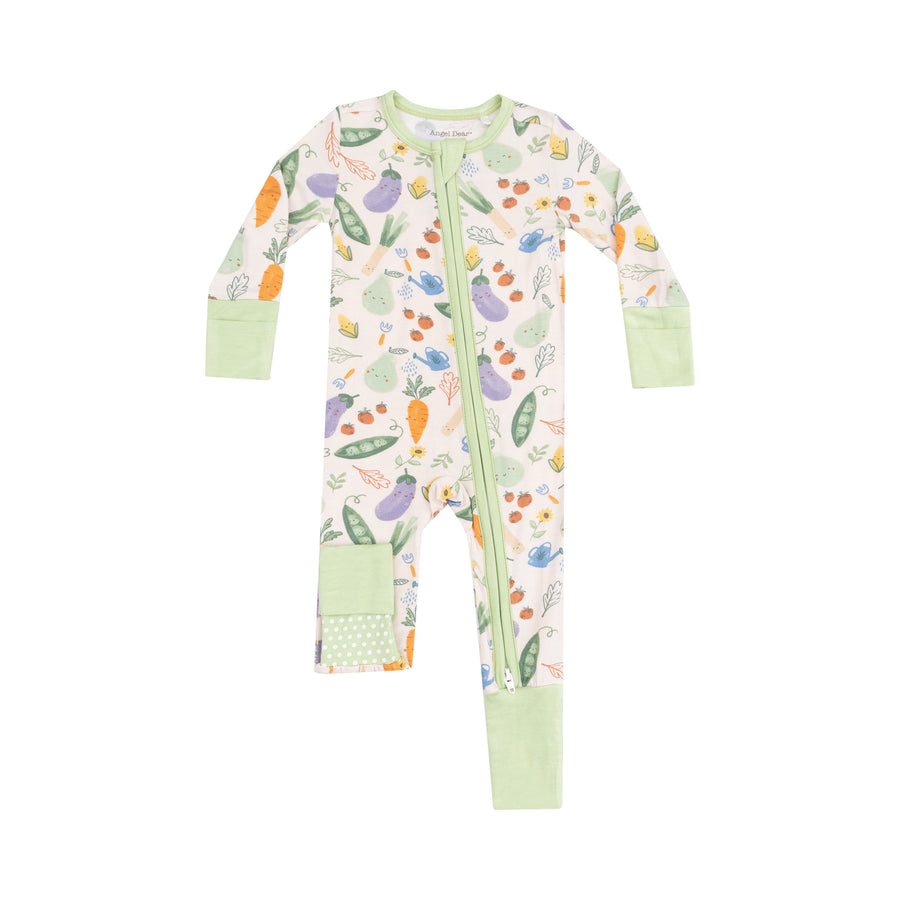 2 Way Zipper Romper - Veggie Patch by Angel Dear