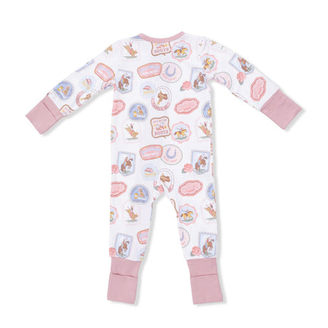 Convertible Romper- Rodeo Patches Pink by Angel Dear