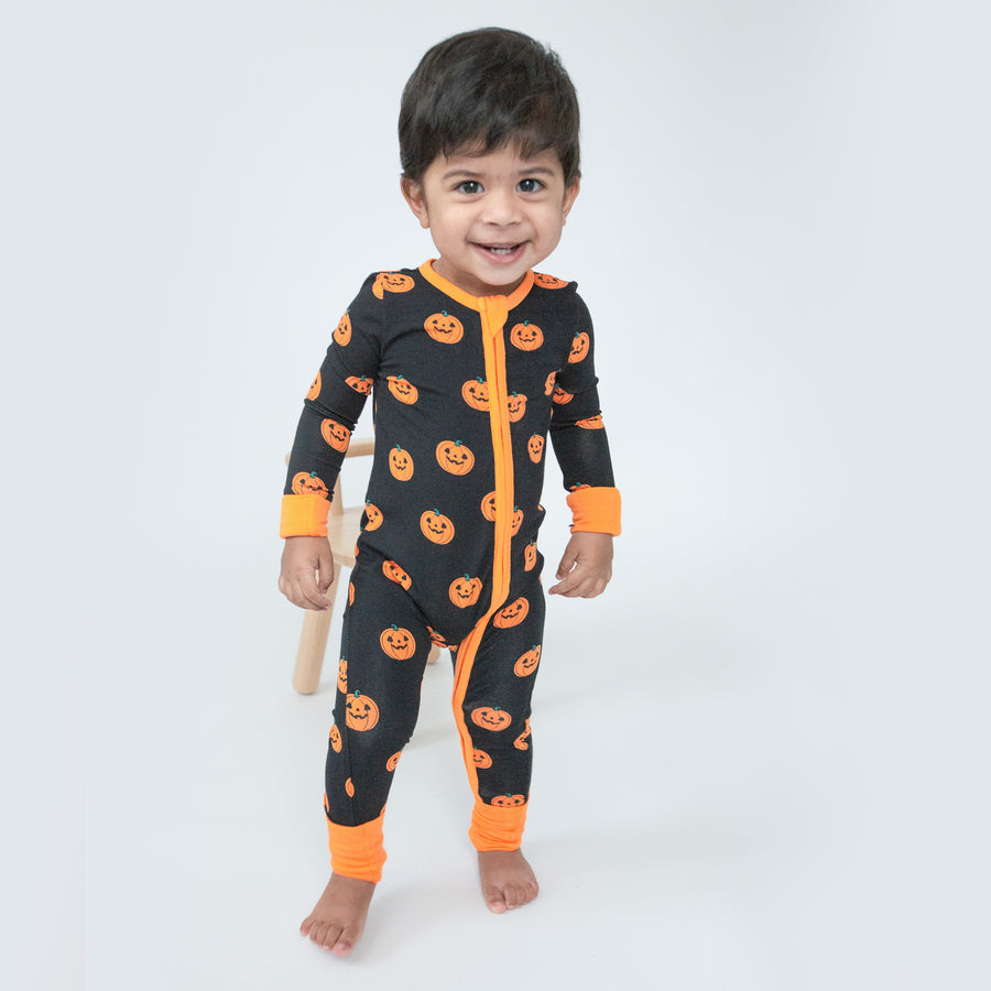 2-Way Zipper Romper - Jack-O-Lantern by Angel Dear
