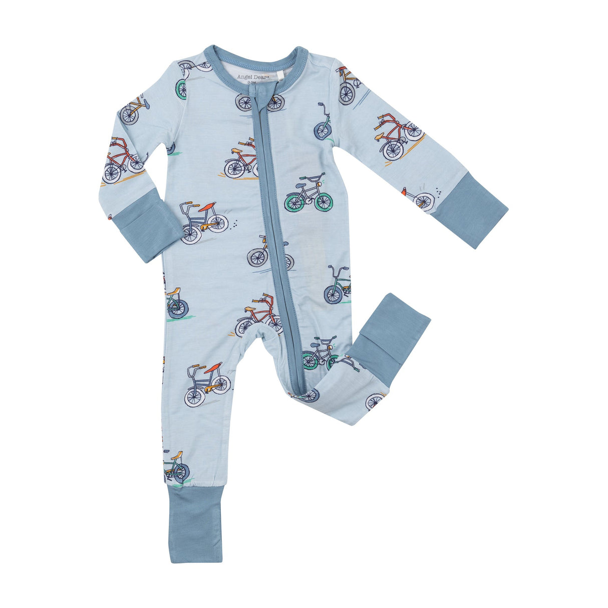 2-Way Zipper Romper - Bikes Blue by Angel Dear