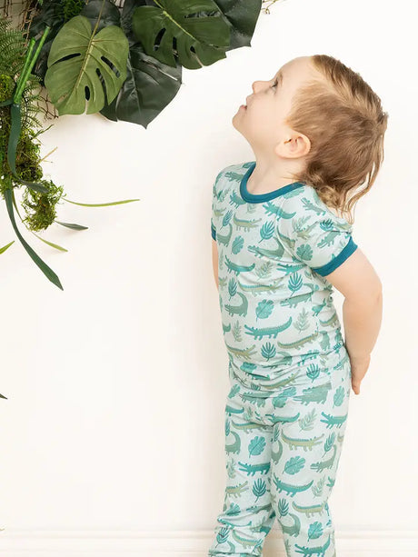 Later Gator Alligator Kids Bamboo Pajamas Sleepwear Set by Emerson and Friends