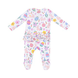 2 Way Ruffle Zipper Footie - Easter Bunnies Pink by Angel Dear