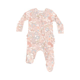 2 Way Zipper Ruffle Front Footie - Folk Paisley by Angel Dear