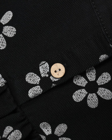 Gretta Babydoll Dress || Black Daisy by Rylee + Cru