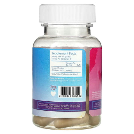 Preggie, Natural Ginger, 30 Capsules by Three Lollies