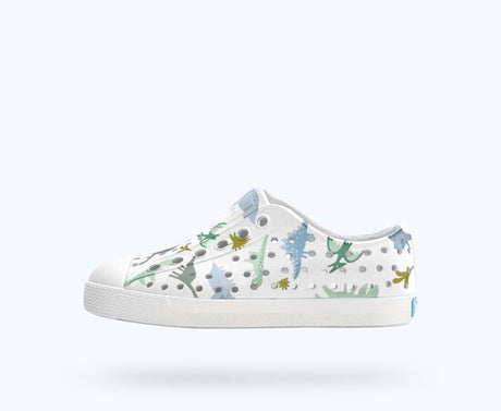 Jefferson Print Shoes- Flux Alpine Dino/Shell White by Native Shoes