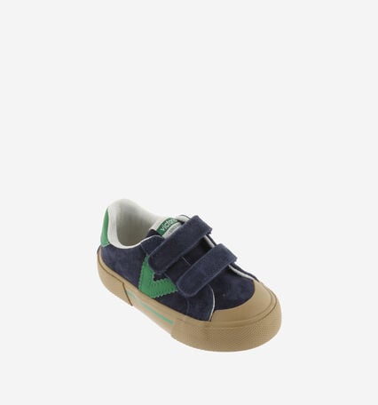 Tribu Wide Fit Split Leather + Contrast- Marino by Victoria