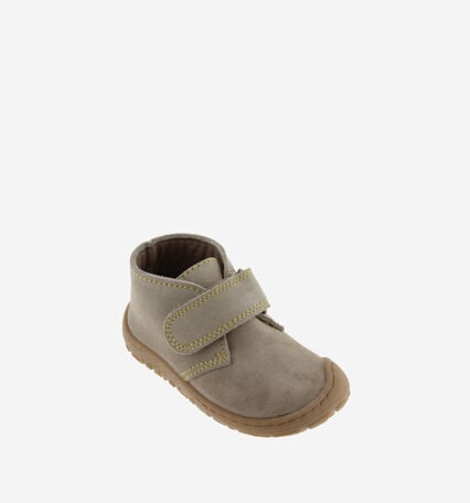 Bosco Strap Barefoot Split Leather Ankle Boot- Taupe by Victoria