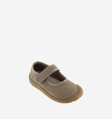 Bosco Strap Barefoot Suede Mary Jane- Taupe by Victoria