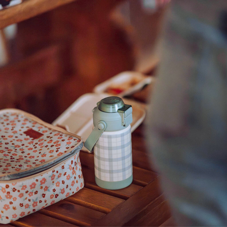 Sip + Chug 2 in 1 Thermo Water Bottle 12 oz. | Fern Plaid by Grech & Co.