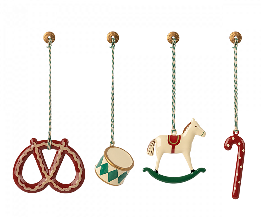 Metal Ornament Set - Peter's Christmas, Green by Maileg