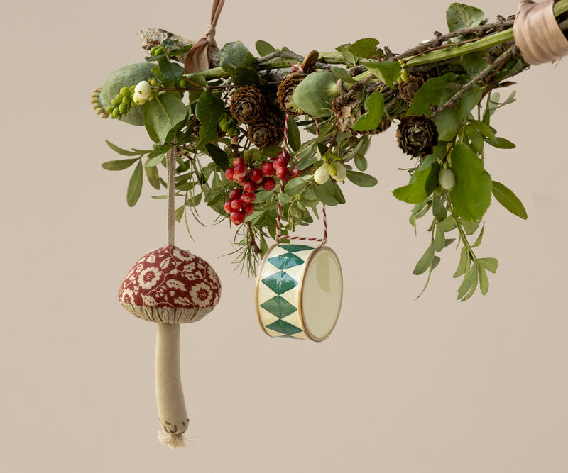 Mushroom ornament, Winter flower - Red by Maileg